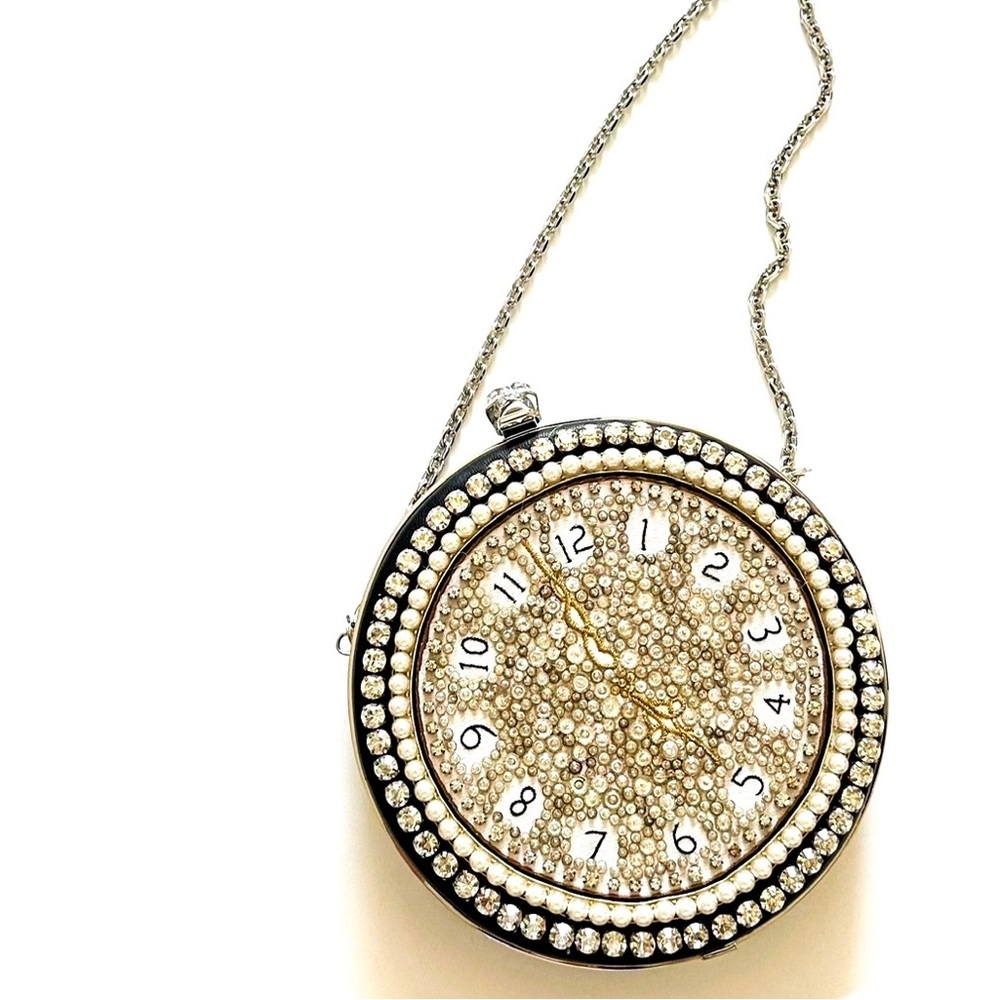 Alexander McQueen Embellished Clock Clutch w/ Chain Immaculate & with Box - Picture 11 of 15